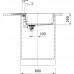 Мийка кухонна Franke Centro, фраграніт, прямокутник, з крилом, 780х500х200мм, чаша - 1, врізна, CNG 611-78 XL, чорний матовий