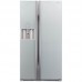 Холодильник SBS HITACHI R-S700GPUC2GS, 180х77х92см, 2 дв., Х- 377л, М- 212л, A++, NF, Інвертор, Сріблястий (скло)