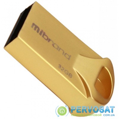 USB флеш накопитель Mibrand 32GB Hawk Gold USB 2.0 (MI2.0/HA32M1G)