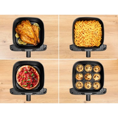 Мультипіч Tefal Easy Fry Mega, 1700Вт, чаша-7.5л, сенсорне керув., 8 програм, пластик, чорний