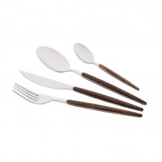 Набір столових приборів Ardesto Gemini Midori, 16 приборів, нержавіюча сталь, пластик, коричневий Набір столових приборів Ardesto Gemini Midori, 16 приборів, нержавіюча сталь, пластик, коричневий