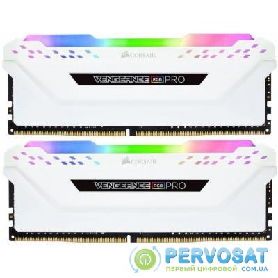 Модуль памяти для компьютера DDR4 32GB (2x16GB) 3200 MHz Vengeance RGB Pro White CORSAIR (CMW32GX4M2C3200C16W)