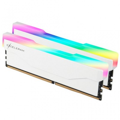 Модуль пам'яті для комп'ютера DDR4 16GB (2x8GB) 3200 MHz RGB X2 Series White eXceleram (ERX2W416326AD)