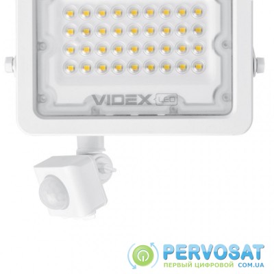 Прожектор VIDEX LED  30W 5000K с датчиком движения (VL-F2e3)