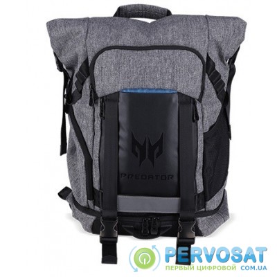 Рюкзак ACER PREDATOR GAMING ROLLTOP BACKPACK FOR 15&quot; NBS GRAY N TEAL BLUE (RETAIL PACK)