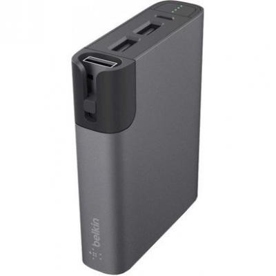 Батарея універсальна Belkin 6600mAh, 2*USB-3.4A, Lightning, Micro-USB Cable (F8M992BTGRY)