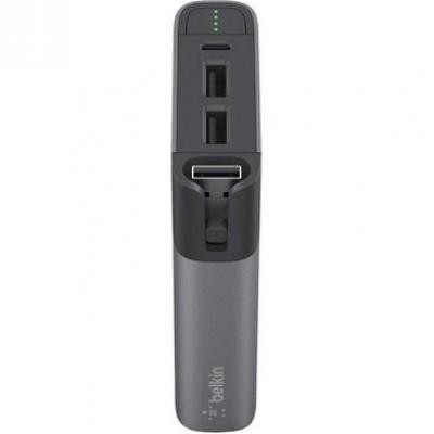 Батарея універсальна Belkin 6600mAh, 2*USB-3.4A, Lightning, Micro-USB Cable (F8M992BTGRY)
