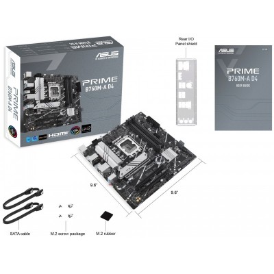 Материнcька плата ASUS PRIME B760M-A D4-CSM s1700 B760 4xDDR4 M.2 HDMI DP mATX CSM