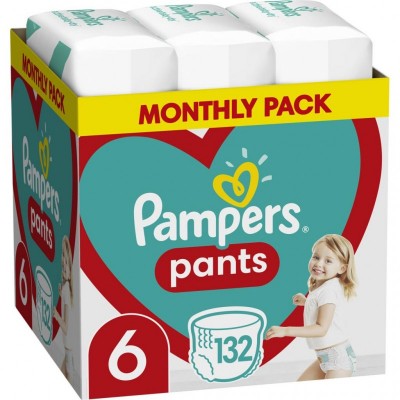 Подгузник Pampers трусики Pants Giant Размер 6 (15+ кг) 132 шт (8006540068632)