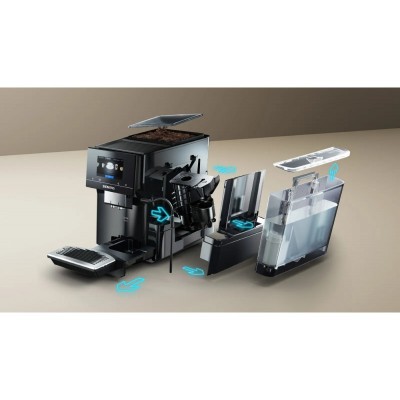 Кавомашина Siemens, 2.4л, зерно+мелена, автомат.капуч, LED-дисплей, авторецептів -19, чорний