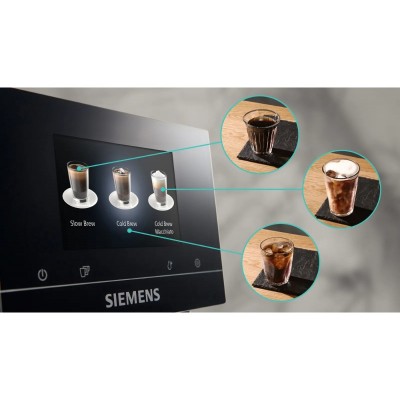 Кавомашина Siemens, 2.4л, зерно+мелена, автомат.капуч, LED-дисплей, авторецептів -19, чорний