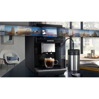 Кавомашина Siemens, 2.4л, зерно+мелена, автомат.капуч, LED-дисплей, авторецептів -19, чорний