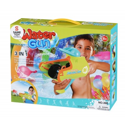 Іграшкова зброя Same Toy 3в1 Бластер м'ячик/сніг/вода, 33см, бірюзовий