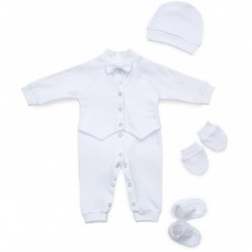Набір дитячого одягу ТМ Баранчик БО для Крещения (078-01-56B-white) Набір дитячого одягу ТМ Баранчик БО для Крещения (078-01-56B-white)