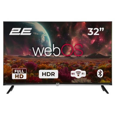 Телевізор 32" 2E LED FHD 60Hz Smart WebOS Black