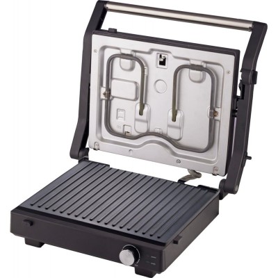 Гриль Gorenje прижимний 2000Вт, темп. режимів-7, з`ємні пластини, розкриття на 180°, метал, чорний