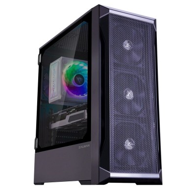 Корпус Zalman Z8, без БЖ, 2xUSB3.0, 1xUSB2.0, 4x120mm Black fans, TG Side Panel, EATX, Black