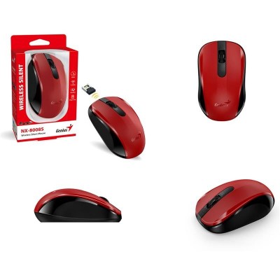 Миша Genius NX-8008S Silent WL Red