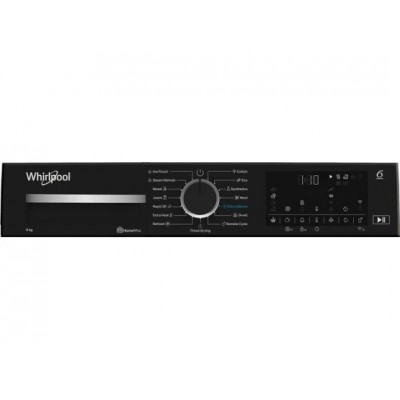 Сушильна машина Whirlpool тепловий насос, 9кг, A+++, 60см, дисплей, люк чорний, білий Сушильна машина Whirlpool тепловий насос, 9кг, A+++, 60см, дисплей, люк чорний, білий
