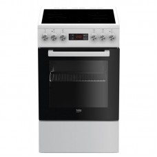 Плита електрична Beko FSM57300GW - склокераміка/50х60 см/4 зони/7 функц/дисплей/60л/білий Плита електрична Beko FSM57300GW - склокераміка/50х60 см/4 зони/7 функц/дисплей/60л/білий