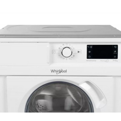Прально-сушильна машина Whirlpool вбудована фронтальна, 7(5)кг, 1400, A+++, 60см, дисплей, пара, інвертор, білий