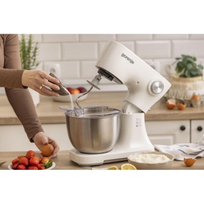 Кухонна машина Gorenje 800Вт, чаша-метал, корпус-пластик, насадок-3, білий