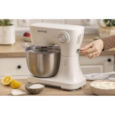 Кухонна машина Gorenje 800Вт, чаша-метал, корпус-пластик, насадок-3, білий