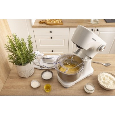 Кухонна машина Gorenje 800Вт, чаша-метал, корпус-пластик, насадок-3, білий