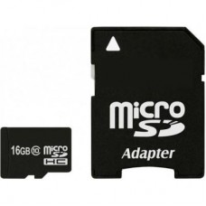 Карта пам'яті eXceleram 16Gb microSDHC class 10, UHS Class: 1, с адаптером SD (MSD1610A)