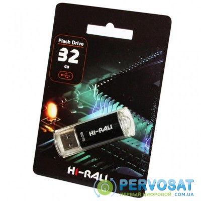 USB флеш накопитель Hi-Rali 32GB Rocket Series Black USB 2.0 (HI-32GBVCBK)