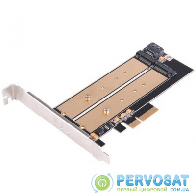 Плата расширения Silver Stone PCIe x4 до SSD m.2 SATA та NVMe (SST-ECM22)