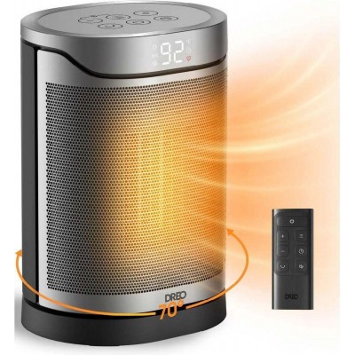 Тепловентилятор Dreo, 20м2, 1500Вт, електр. упр-ння, керамич.нагрів.елемент, пульт ДУ, 3 швидк., срібний Тепловентилятор Dreo, 20м2, 1500Вт, електр. упр-ння, керамич.нагрів.елемент, пульт ДУ, 3 швидк., срібний