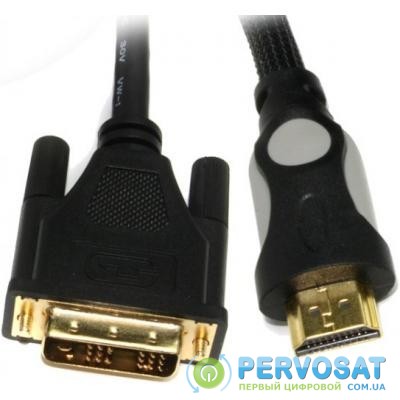 Кабель мультимедийный HDMI to DVI 24+1pin M, 3.0m Viewcon (VD 078-3m.)