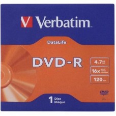Диск DVD Verbatim 4.7Gb 16X Jacket 1 pcs DATA LIFE (43844-поштучно) Диск DVD Verbatim 4.7Gb 16X Jacket 1 pcs DATA LIFE (43844-поштучно)