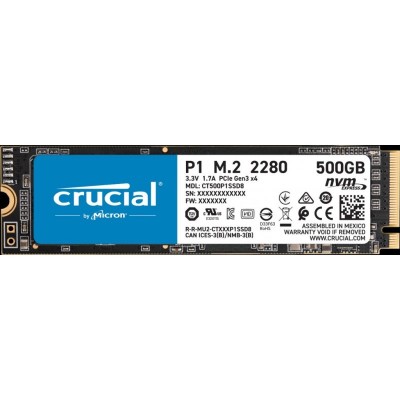 Твердотільний накопичувач SSD M.2 Crucial 1TB P1 NVMe PCle 3.0 4x2280 3D QLC