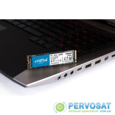 Твердотільний накопичувач SSD M.2 Crucial 1TB P1 NVMe PCle 3.0 4x2280 3D QLC