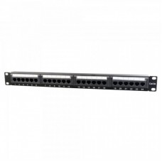Патч-панель 19" 24xRJ-45 UTP cat.5е, 1U, тип 110 Cablexpert (NPP-C524CM-001) Патч-панель 19" 24xRJ-45 UTP cat.5е, 1U, тип 110 Cablexpert (NPP-C524CM-001)
