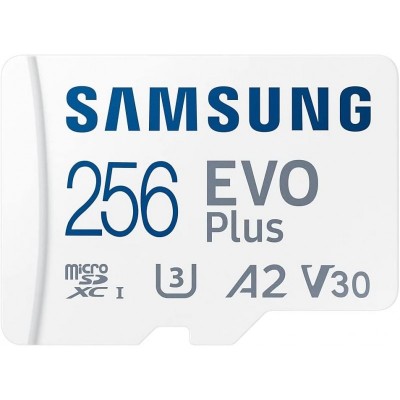 Карта пам'яті Samsung microSDHC 256GB C10 UHS-I R100MB/s Evo Plus + SD