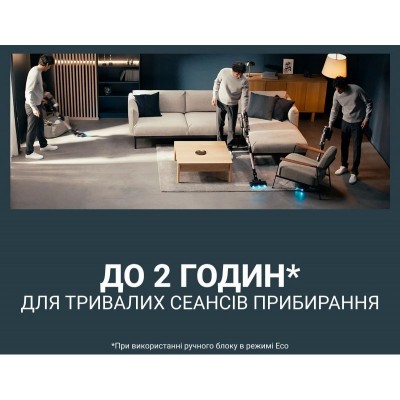 Пилосос Rowenta безпровідний X-Force Flex 16.60 Aqua Animal, 315Вт, вологе прибирання, конт пил -0.65л, автон. робота до 120хв, HEF system 99,9%, чорно-бронзовий