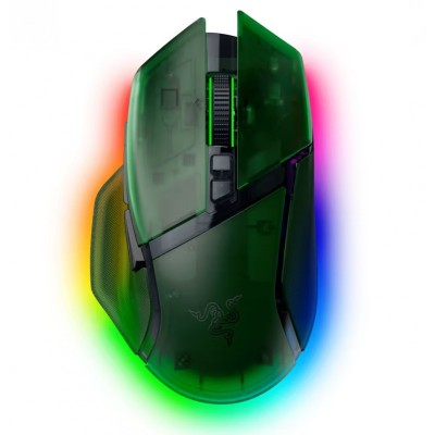 Миша Razer Basilisk V3 Pro 35K, RGB, USB-A/WL/BT, Phantom Green Ed.