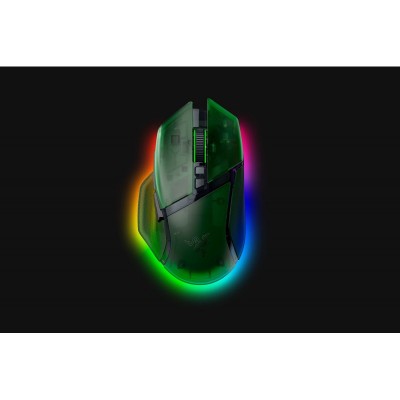 Миша Razer Basilisk V3 Pro 35K, RGB, USB-A/WL/BT, Phantom Green Ed.