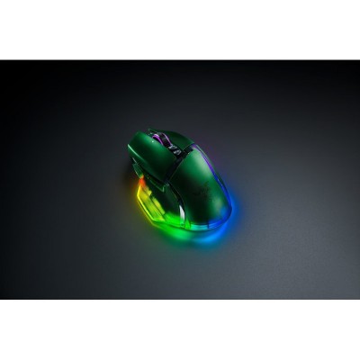 Миша Razer Basilisk V3 Pro 35K, RGB, USB-A/WL/BT, Phantom Green Ed.
