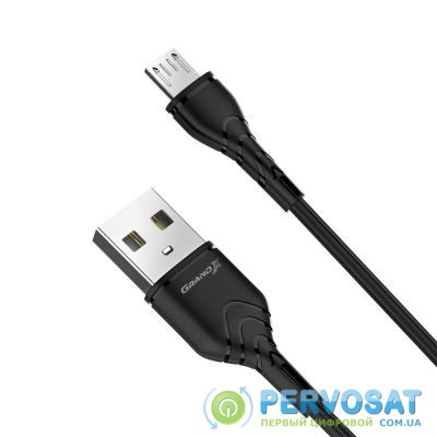 Дата кабель USB 2.0 AM to Micro 5P 1.0m Grand-X (PM-03B)
