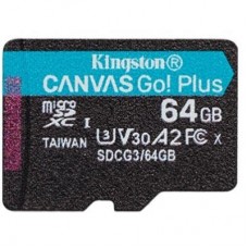 Карта пам'яті Kingston 64GB microSD class 10 UHS-I U3 A2 Canvas Go Plus (SDCG3/64GBSP) Карта пам'яті Kingston 64GB microSD class 10 UHS-I U3 A2 Canvas Go Plus (SDCG3/64GBSP)