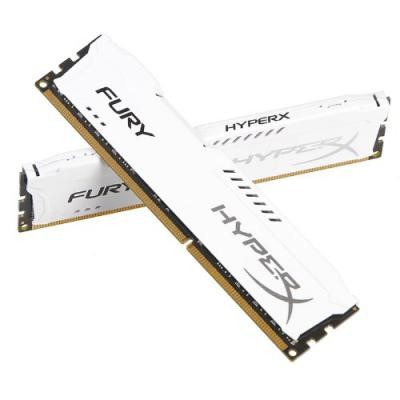 Модуль памяти для компьютера DDR3 16Gb (2x8GB) 1600 MHz HyperX Fury White Kingston Fury (ex.HyperX) (HX316C10FWK2/16)