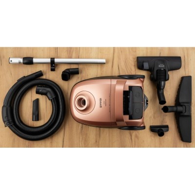 Пилосос Gorenje мішковий, 850Вт, конт пил -3л, HEPA, телескоп трубка, бронзовий Пилосос Gorenje мішковий, 850Вт, конт пил -3л, HEPA, телескоп трубка, бронзовий