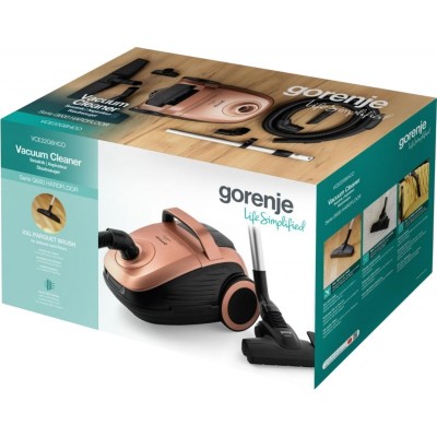 Пилосос Gorenje мішковий, 850Вт, конт пил -3л, HEPA, телескоп трубка, бронзовий Пилосос Gorenje мішковий, 850Вт, конт пил -3л, HEPA, телескоп трубка, бронзовий