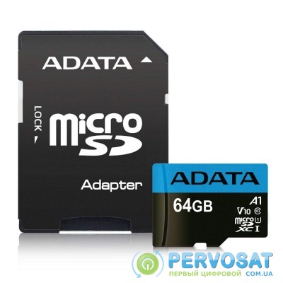 ADATA Premier microSDHC/SDXC UHS-I Class10[AUSDX64GUICL10A1-RA1]