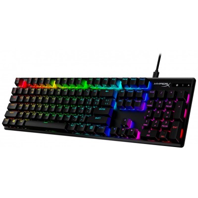 Клавіатура механічна HyperX Alloy Origins PBT 104key, Red, USB-A, EN/RU, RGB, чорний