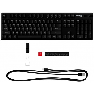 Клавіатура механічна HyperX Alloy Origins PBT 104key, Red, USB-A, EN/RU, RGB, чорний